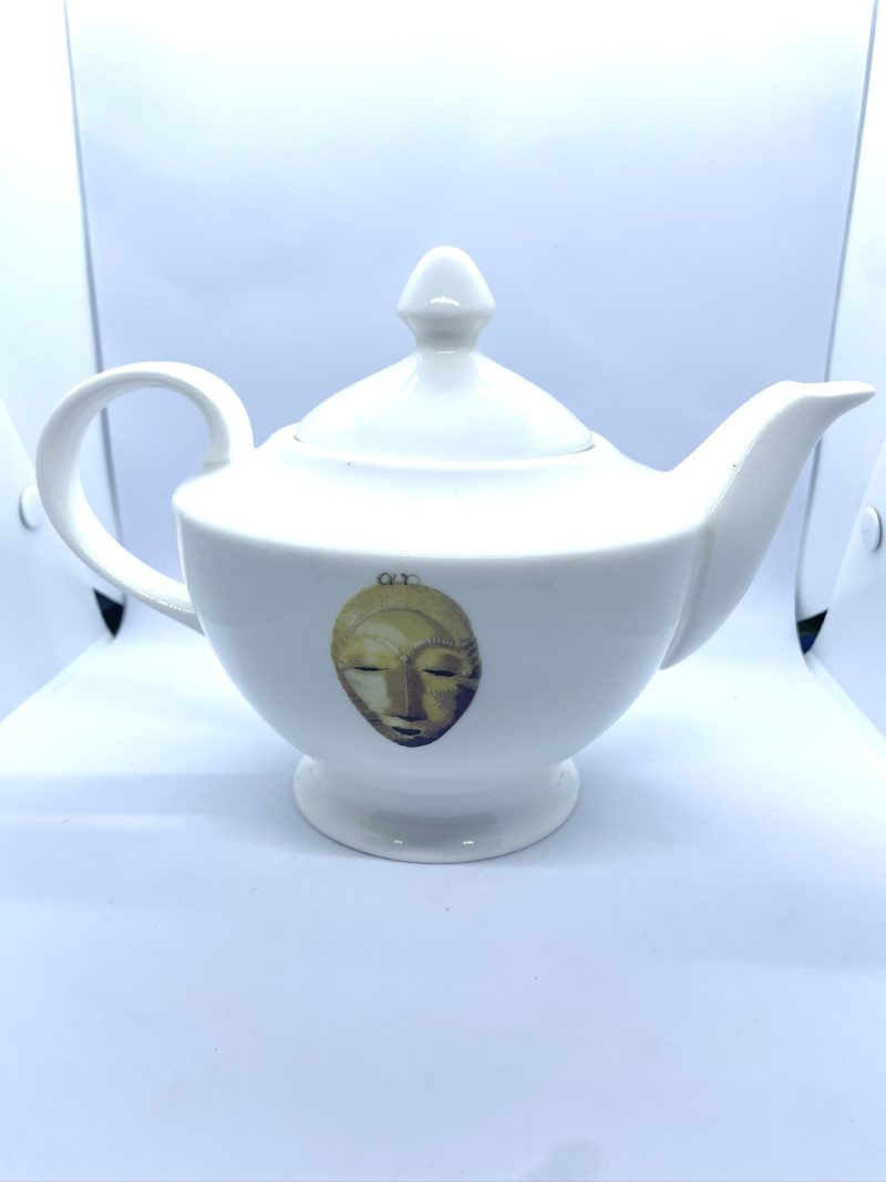 Théière en porcelaine modèle le masque baoulé - In Babi