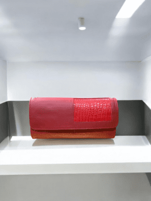 Pochette- Bandoulière En Cuir Rouge - CANNY BAGS