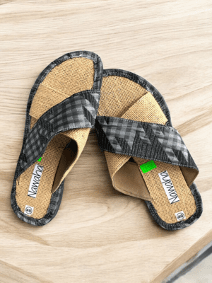 Sandales Raphia Et Brocard - NAWAHA