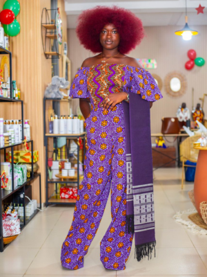 Combinaison Pagne Violet Jaune - Feitty 225