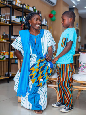 Duo - Boubou Rayure Bleu Blanc - Feitty 225