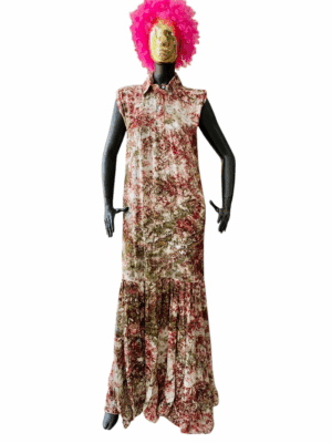 ROBE DAMPE ORANGE VERT - ABLA F COLLECTION