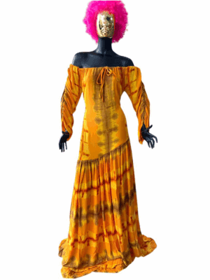 ROBE DECOLTE JAUNE DAMPE - ONAF