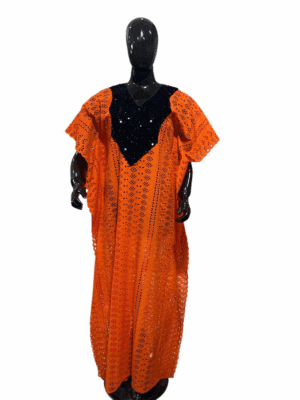 ROBE DENTELLE ORANGE - ONAF